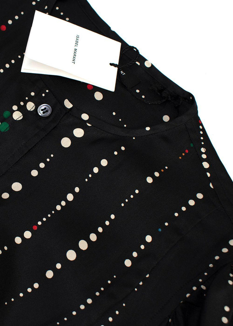 Isabel Marant Gemma Polka Dot Black Silk Blouse