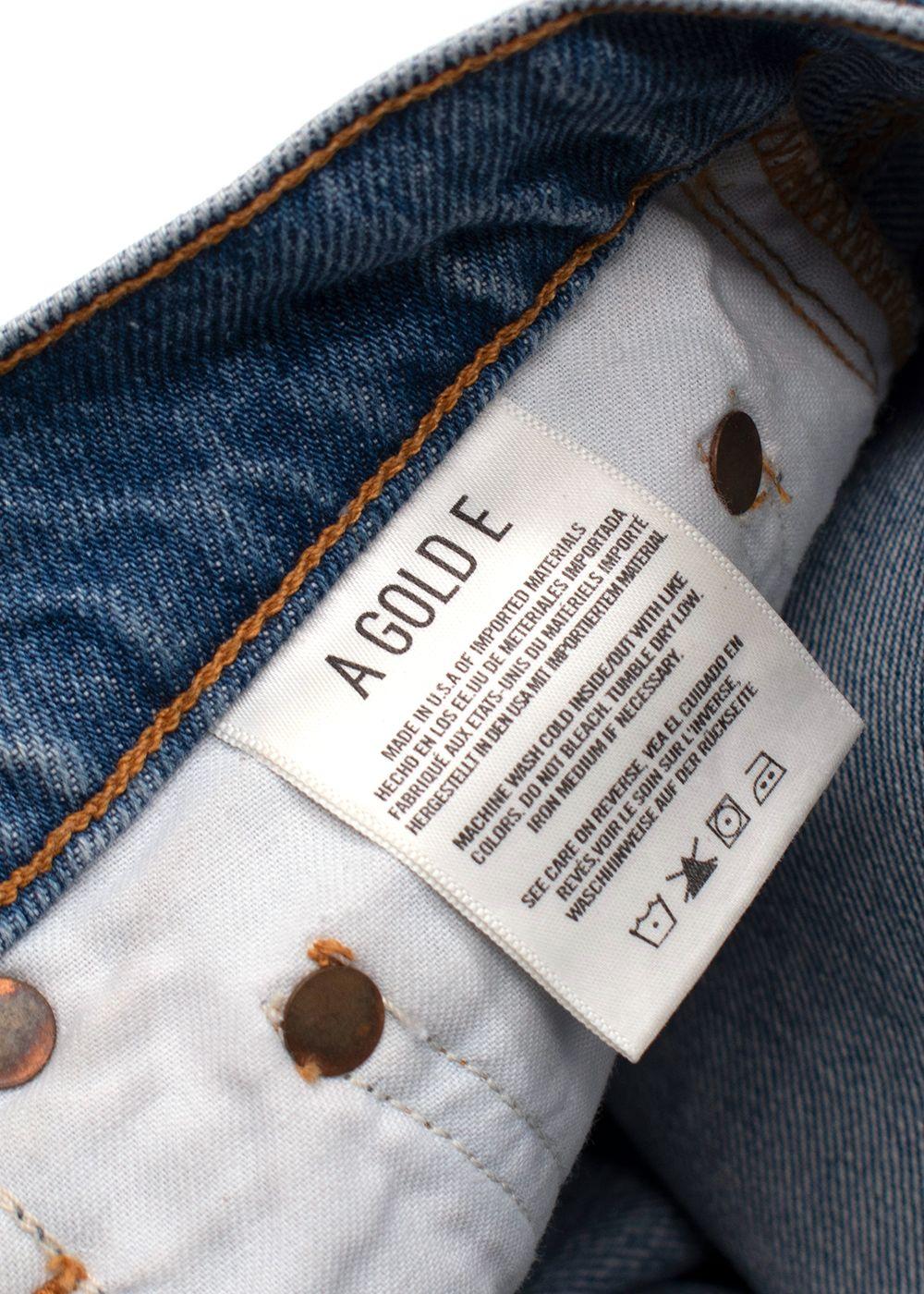 Agolde Blue Denim Mini Skirt