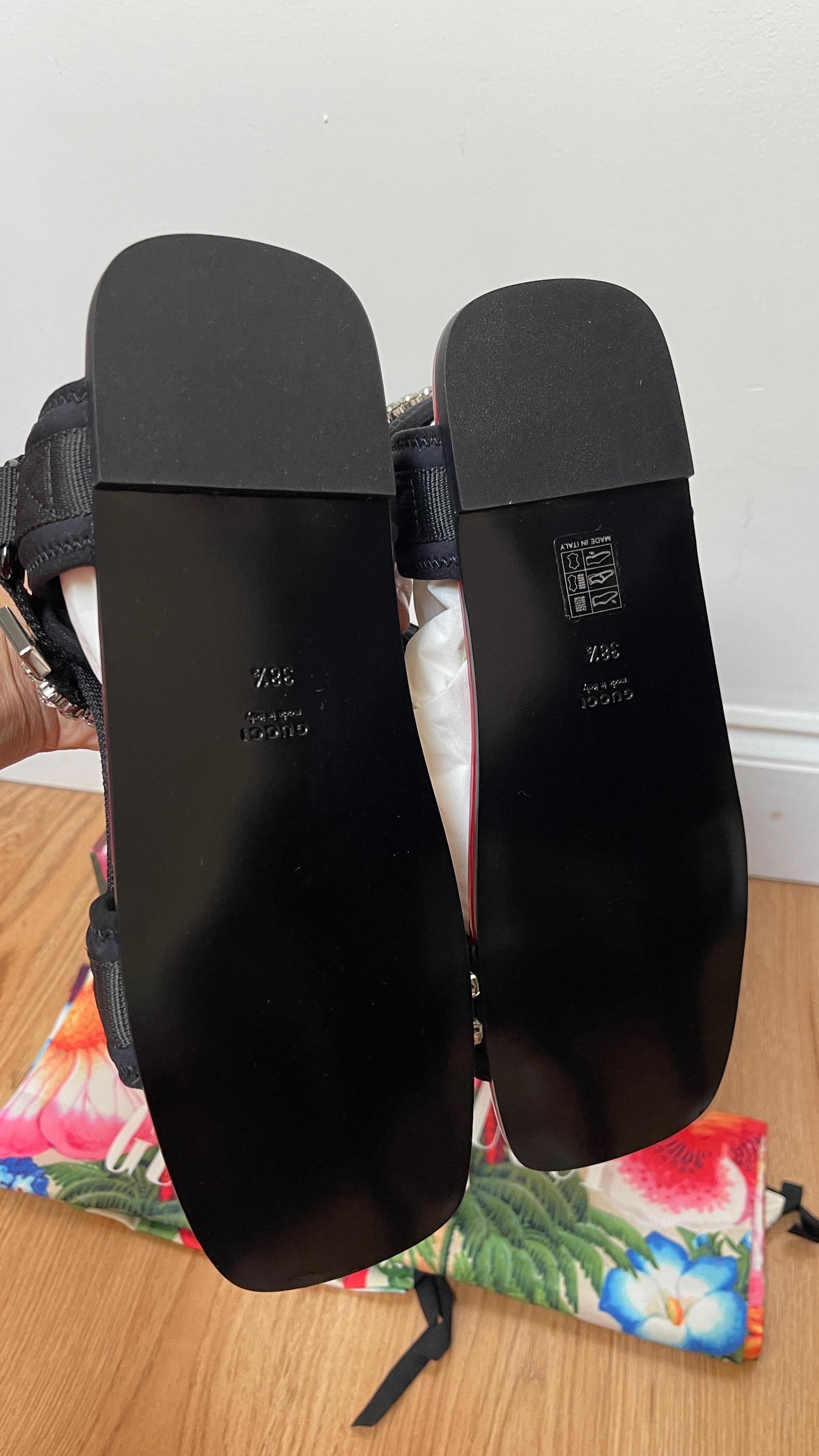 Crystal Embellished Sport Strap Sandals