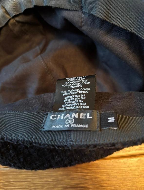 Chanel Blue Tweed Cap