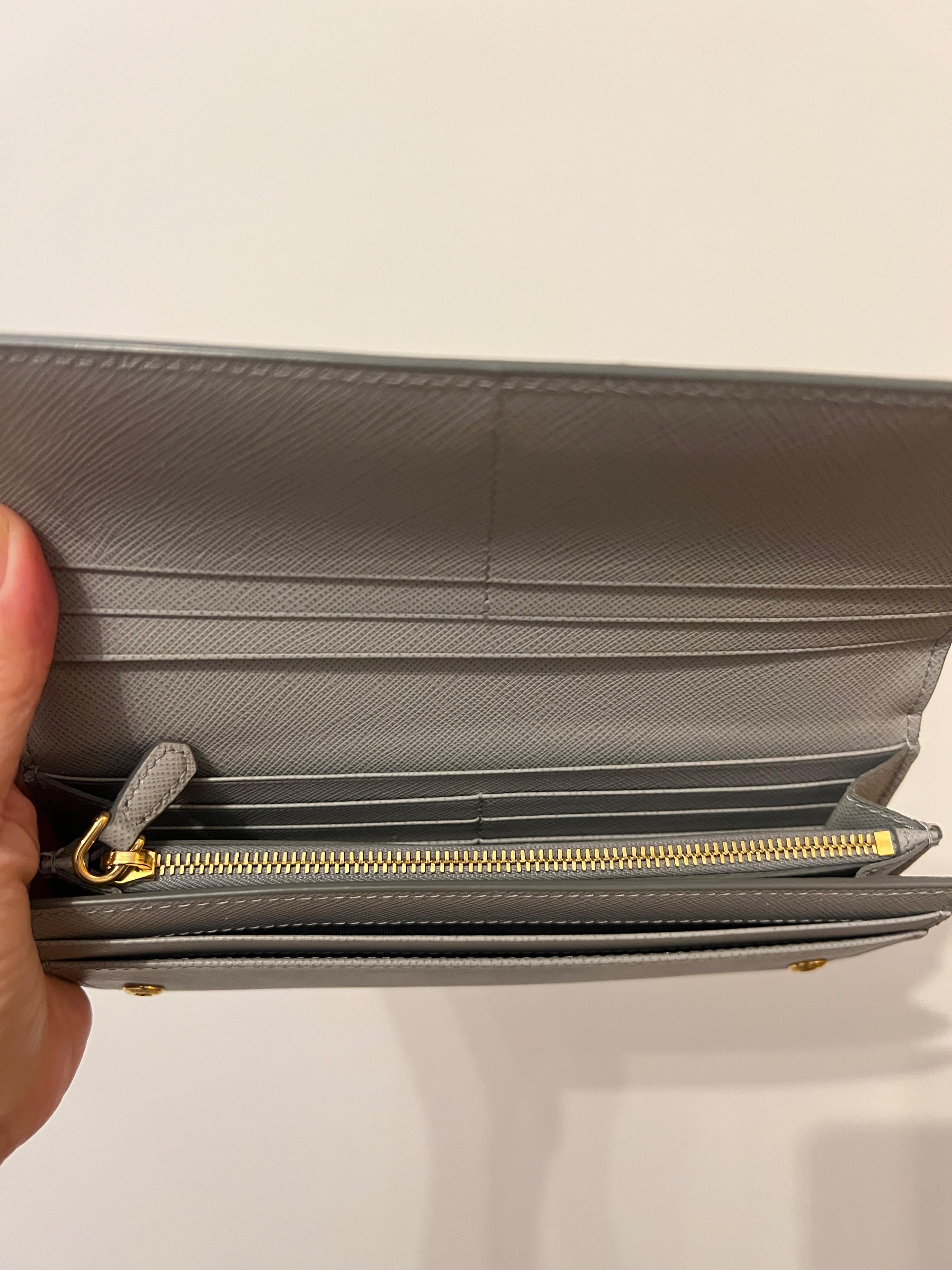 Grey Saffiano Continental Purse/Wallet
