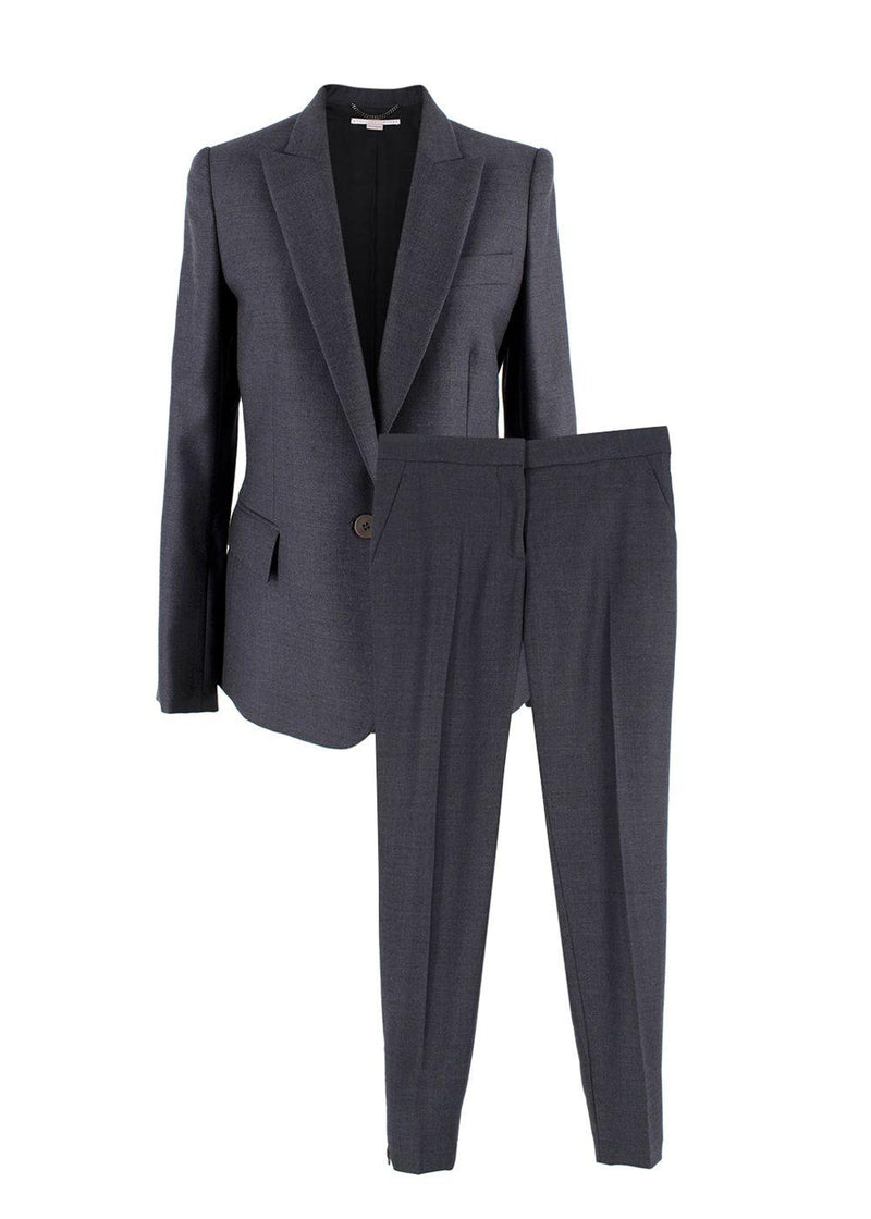 Stella McCartney Charcoal Grey  Single Breasted Wool Blazer and Trouser Suit