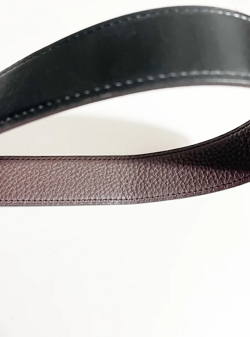 Hermes Black and Brown Reversible Constance Belt