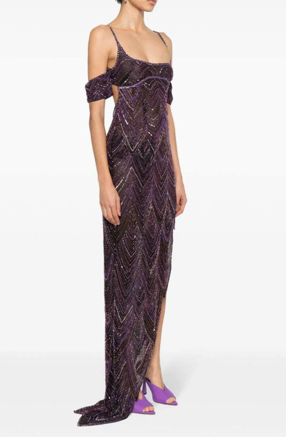 The Attico Embellished Tulle Gown