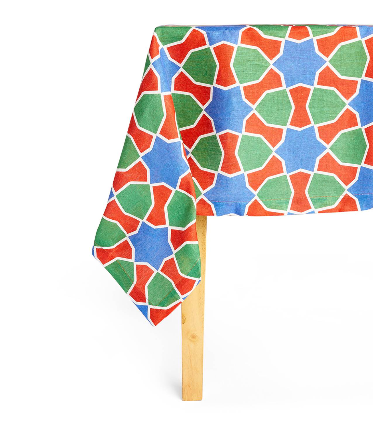 Cabana Tiles Linen Tablecloth