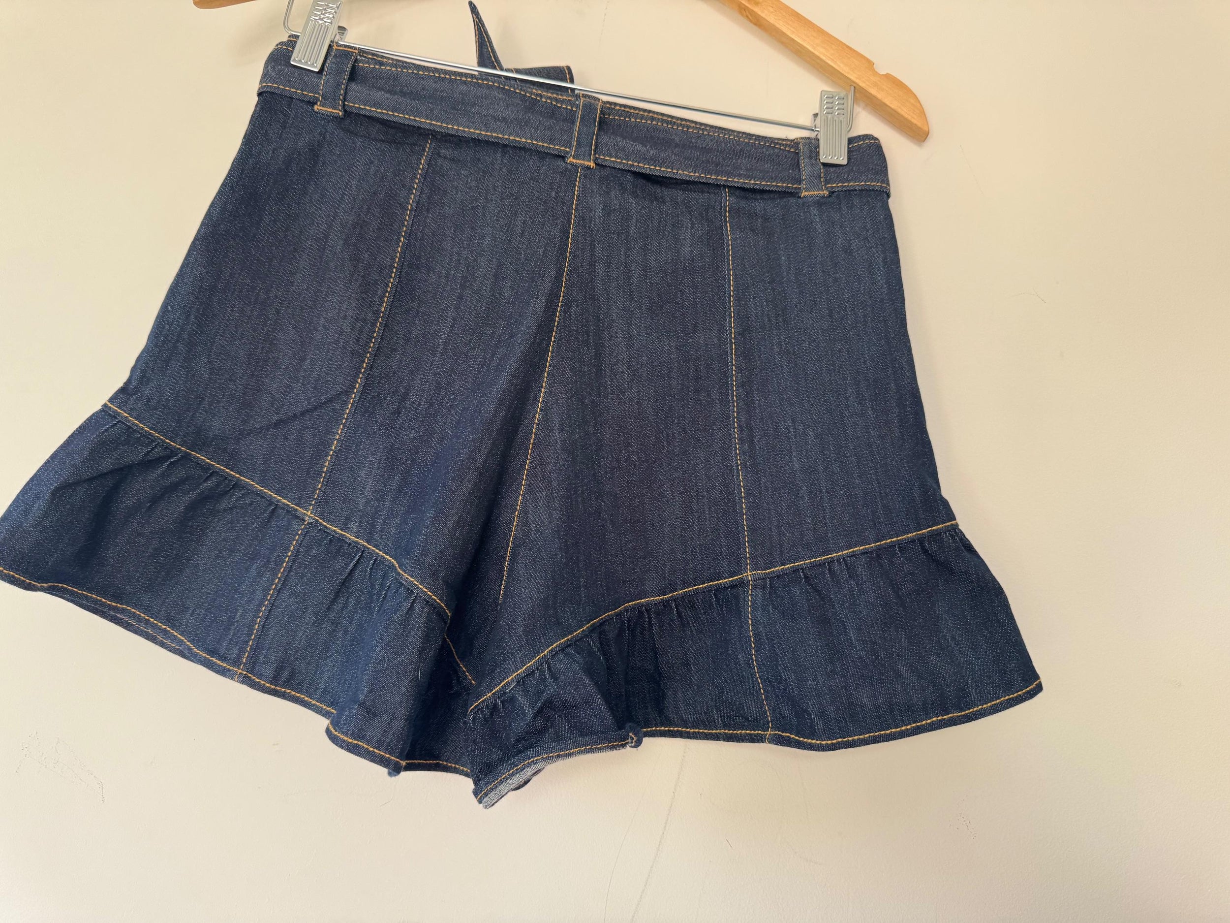 Denim Penny Belted Shorts