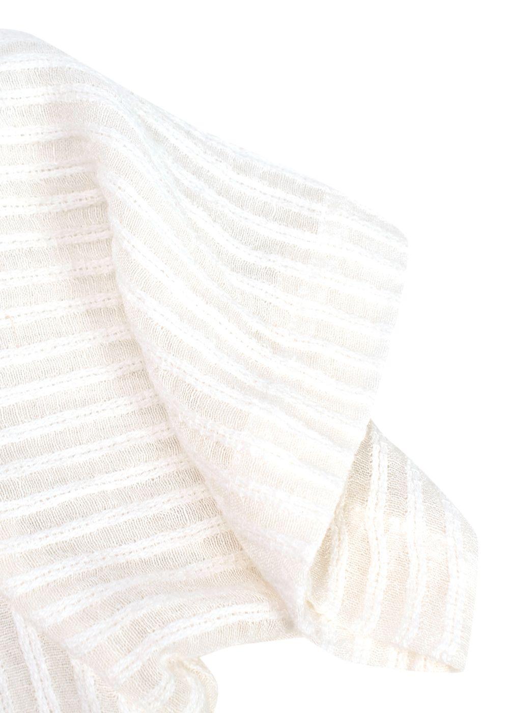 Commas White Linen Blend T-Shirt