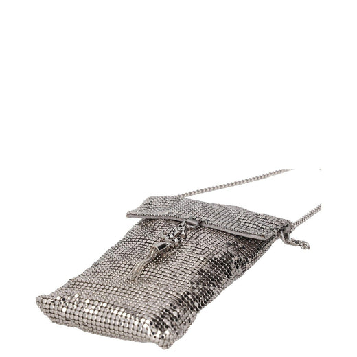 Jimmy Choo Metallic-Effect Mesh Soft Phone Holder 10x17 cms