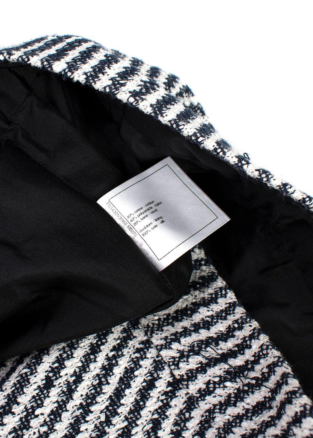 Chanel Black & White Tweed Mini Skirt