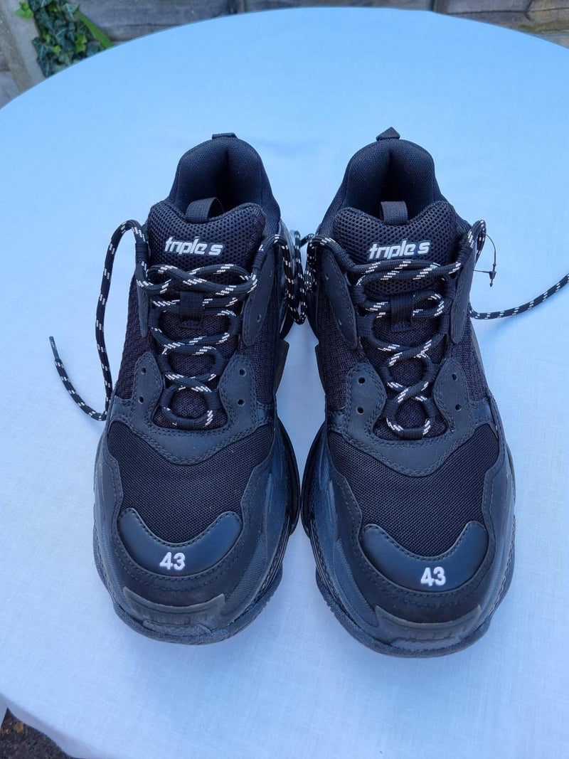 Black Triple S Chunky Sneakers