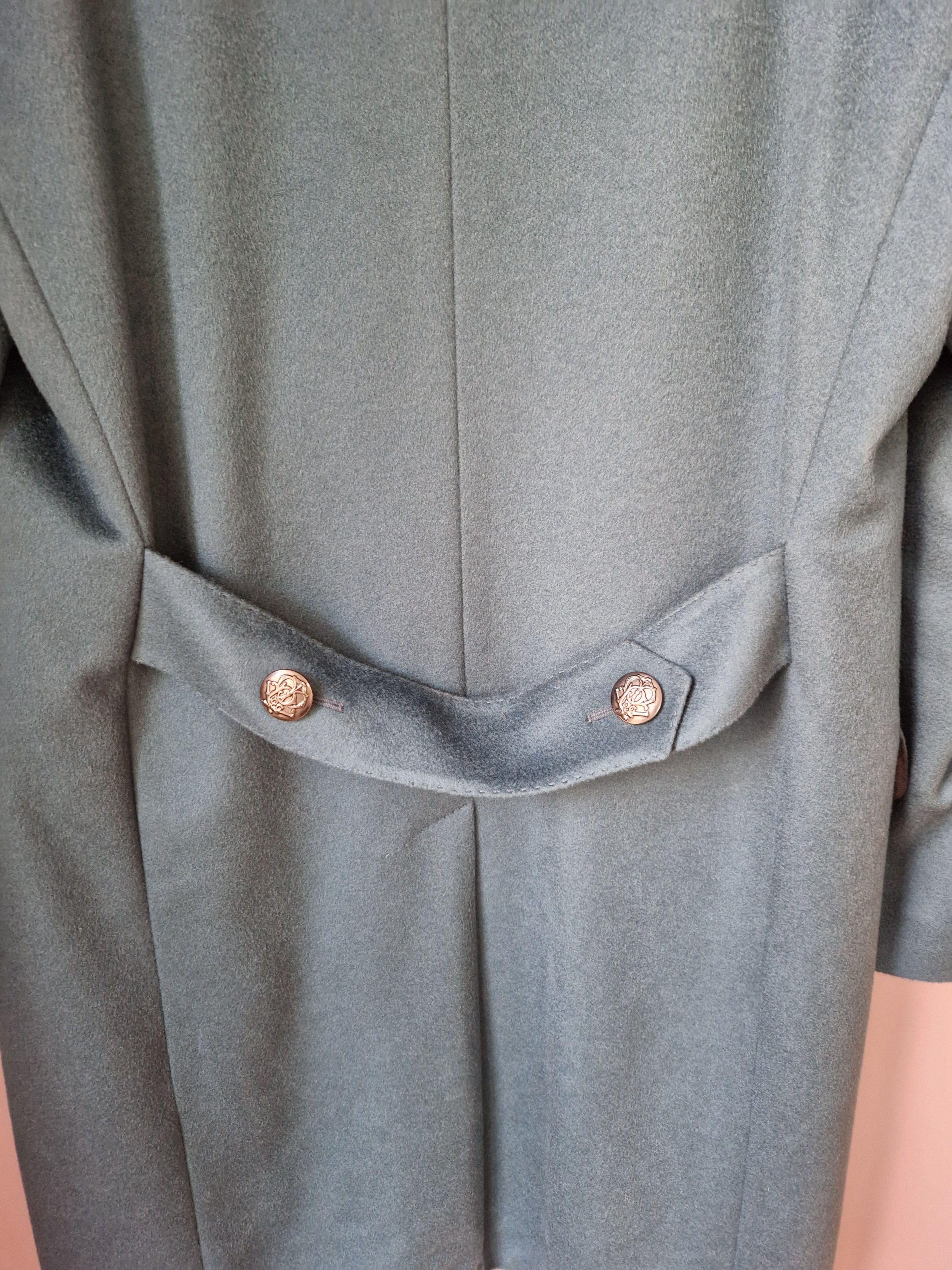 Jade Green Cashmere Long Line Coat