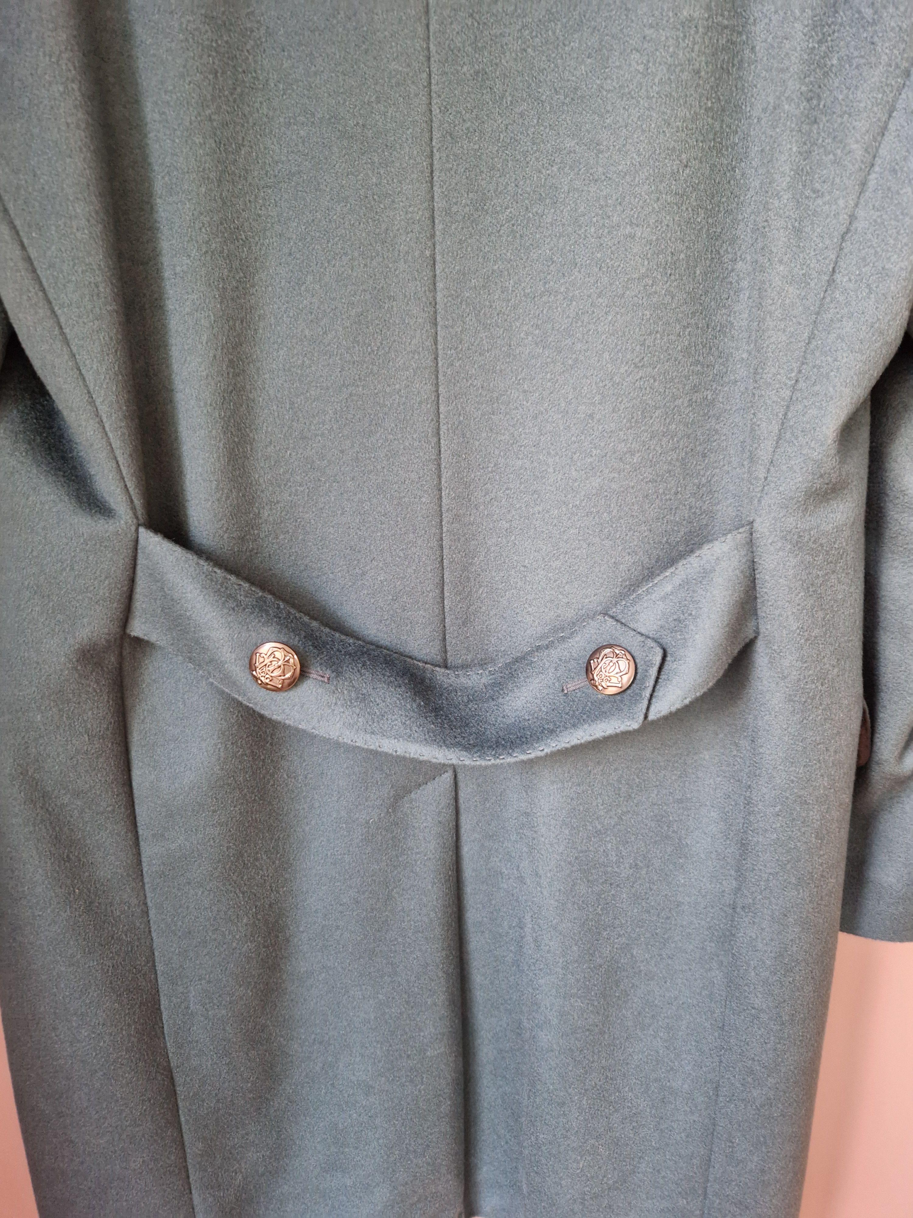 Jade Green Cashmere Long Line Coat
