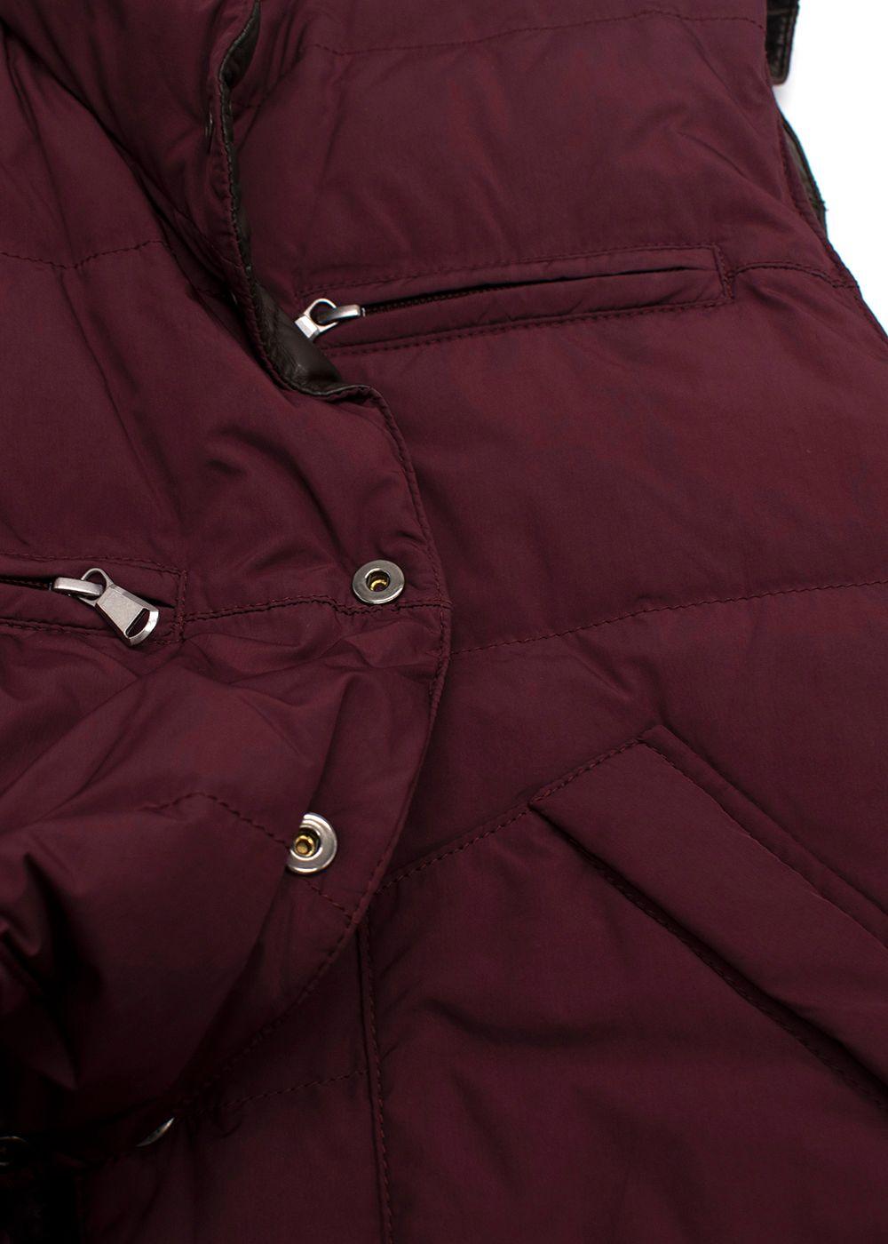 Brunello Cucinelli Brown And Burgundy Reversible Gilet