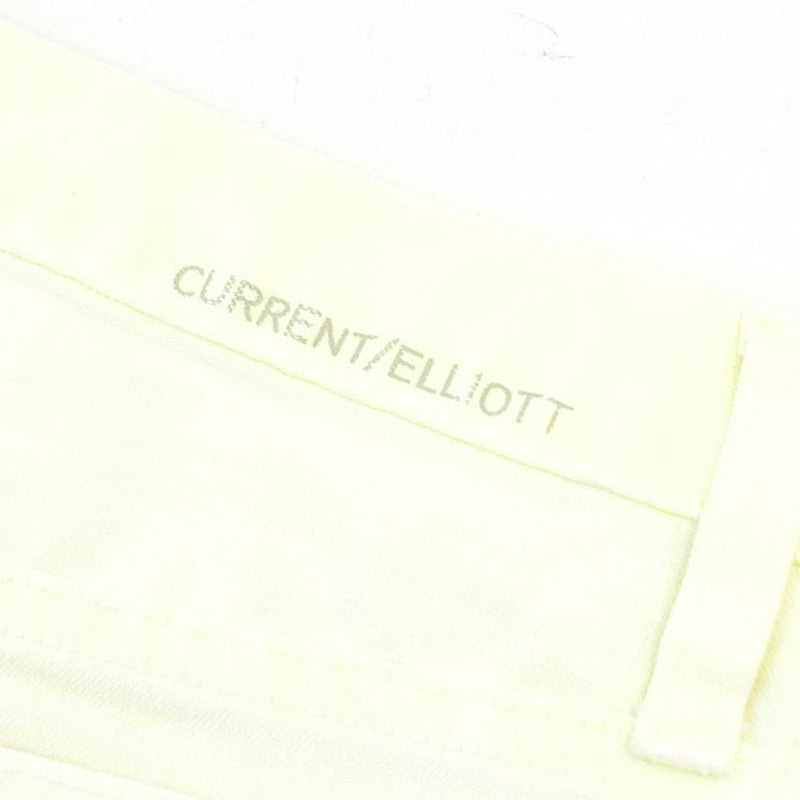 Current Elliott Neon Yellow Washed Jean Shorts