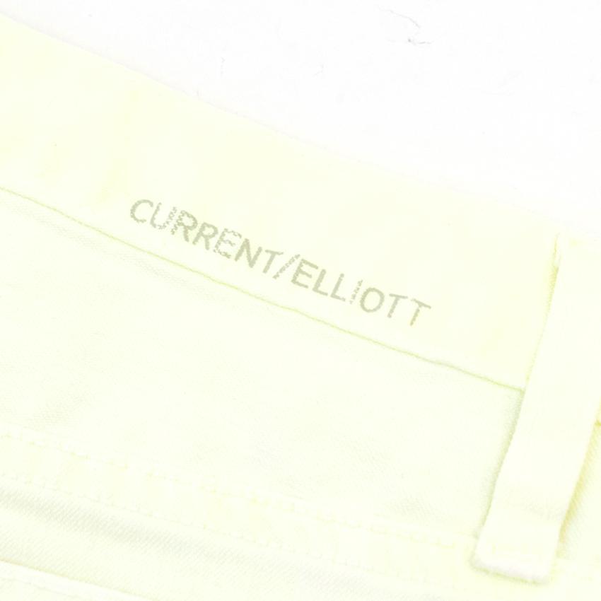 Current Elliott Neon Yellow Washed Jean Shorts
