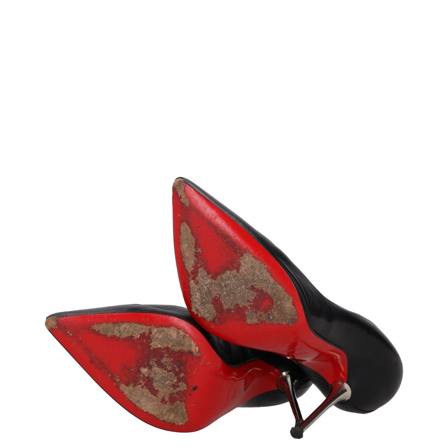 Christian Louboutin Black Leather Lipsinka Pumps