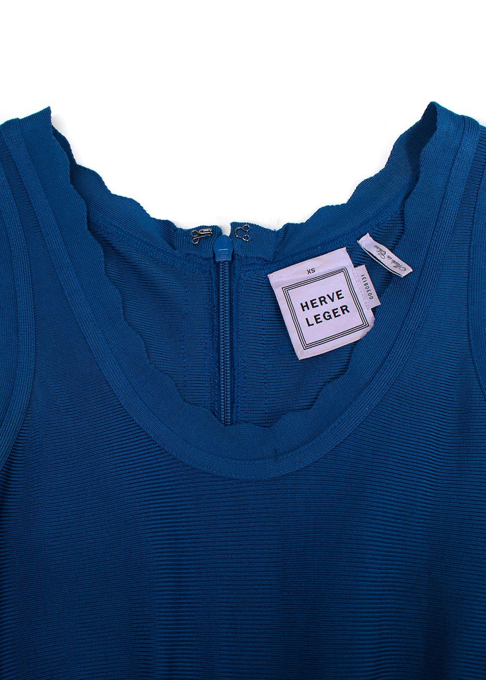 Herve Leger Blue Bandage Dress