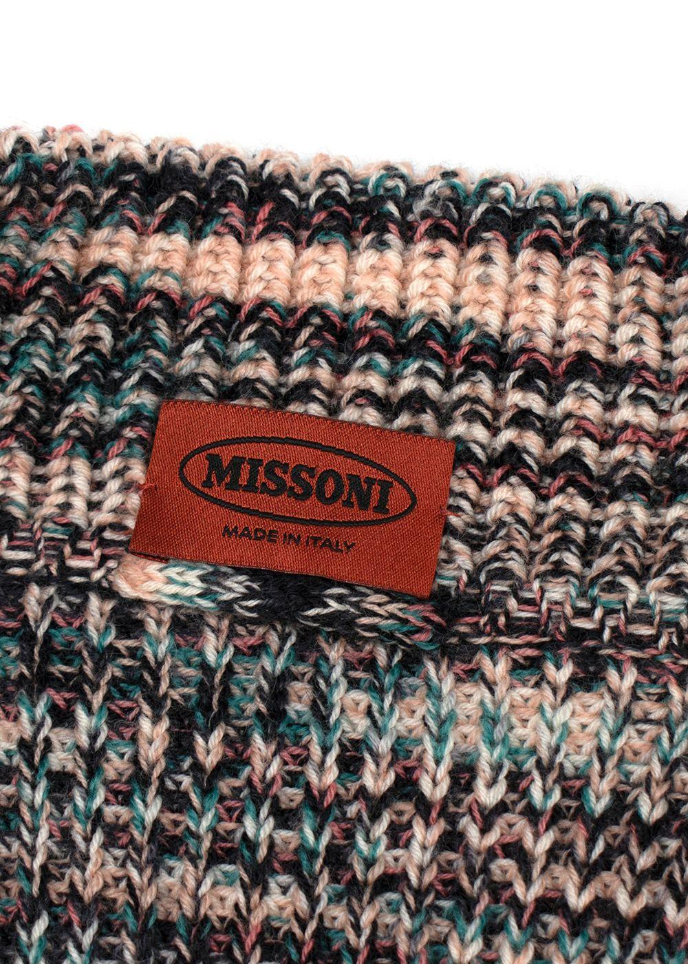 Missoni Multicoloured  Longline Belted Wool Cardigan