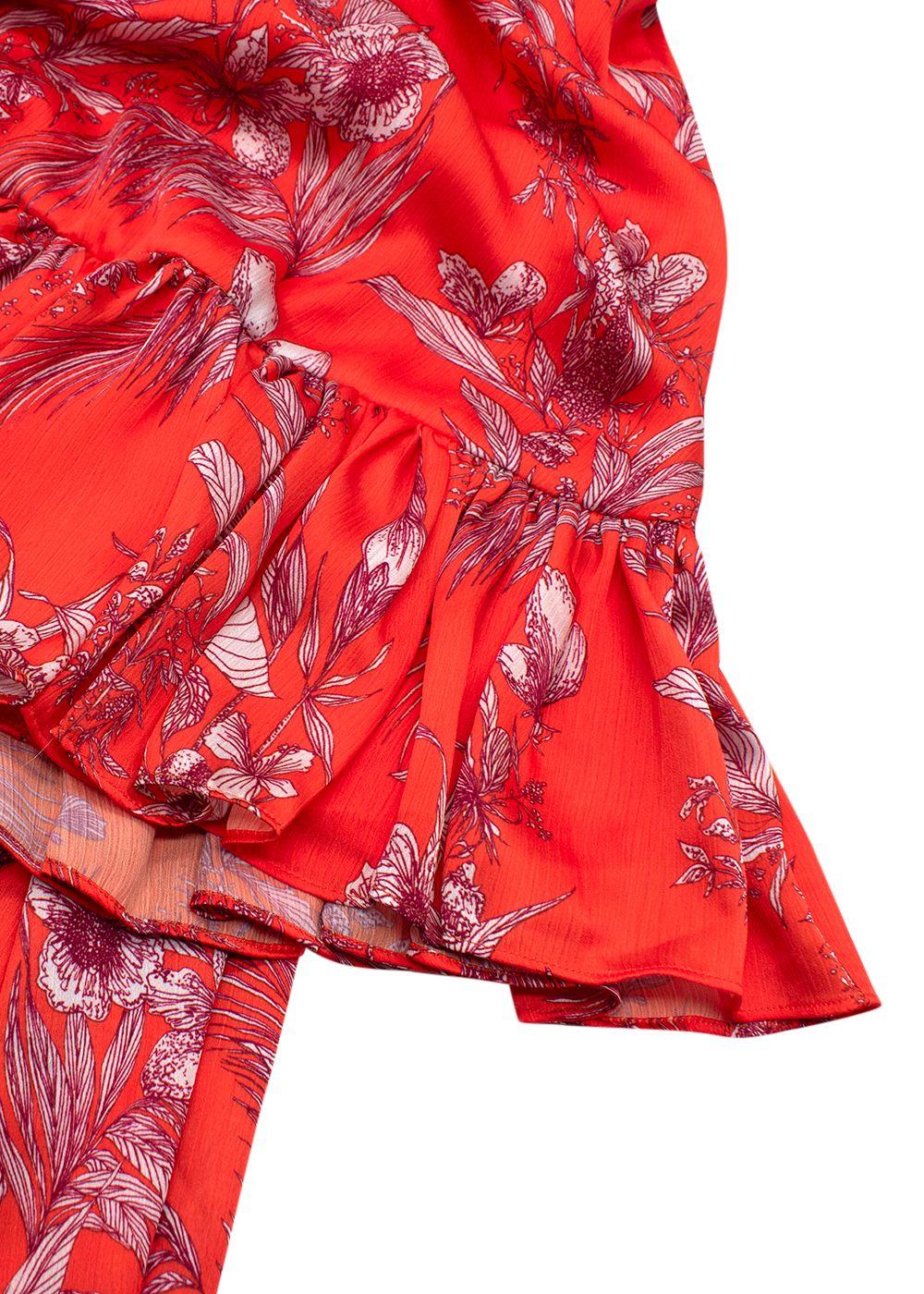 Alexis Cassara Orange Floral Mini Dress