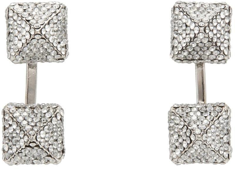 Valentino Crystal Rockstud Earrings