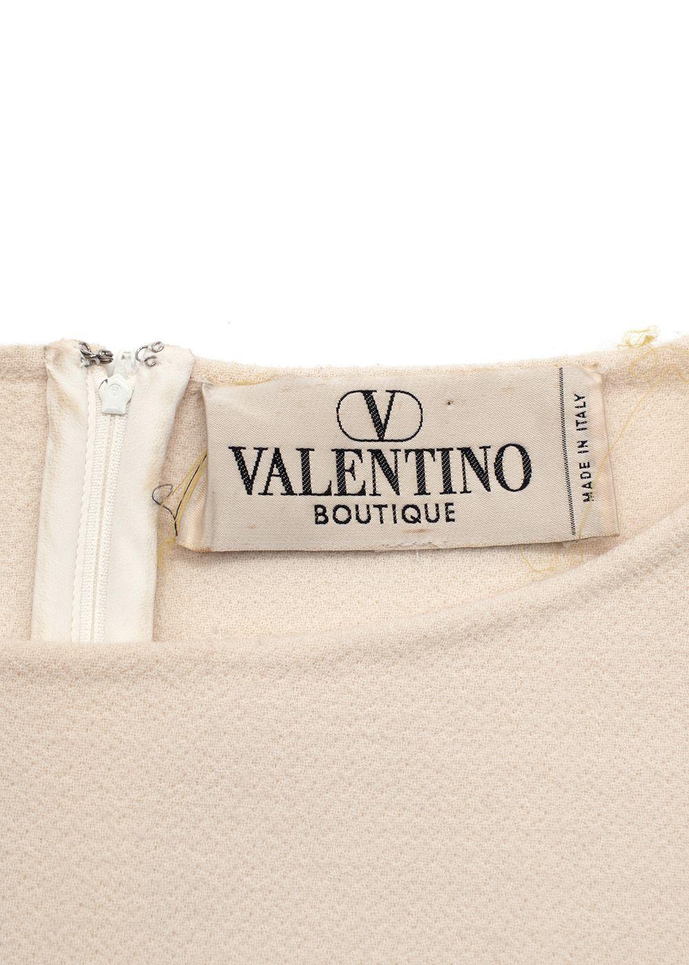 Valentino Boutique Buttermilk Sleeveless Wool Dress