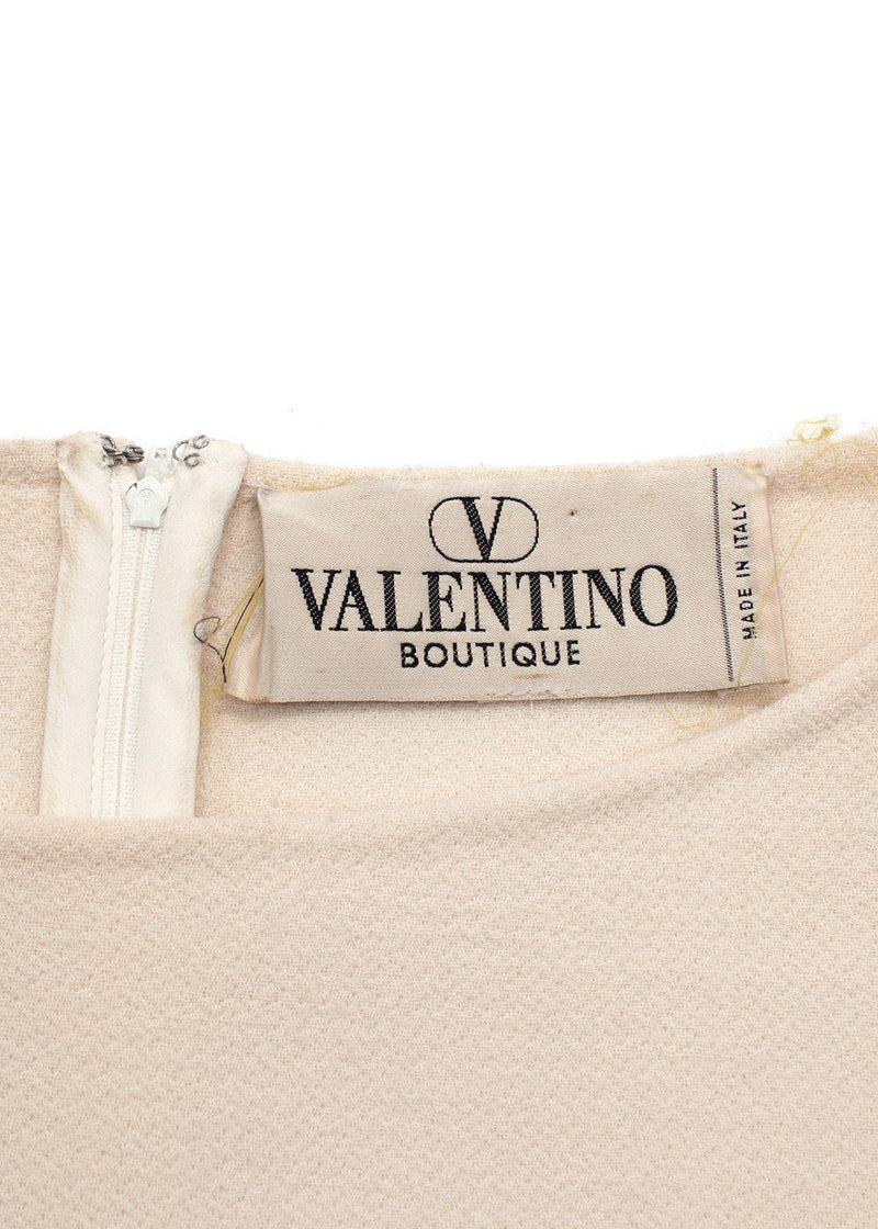 Valentino Boutique Buttermilk Sleeveless Wool Dress