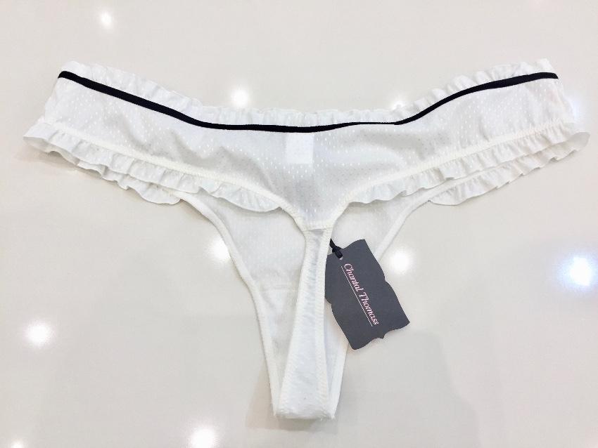 Chantal Thomass Ivory Leavers Lace Pad Bra & Thong Set