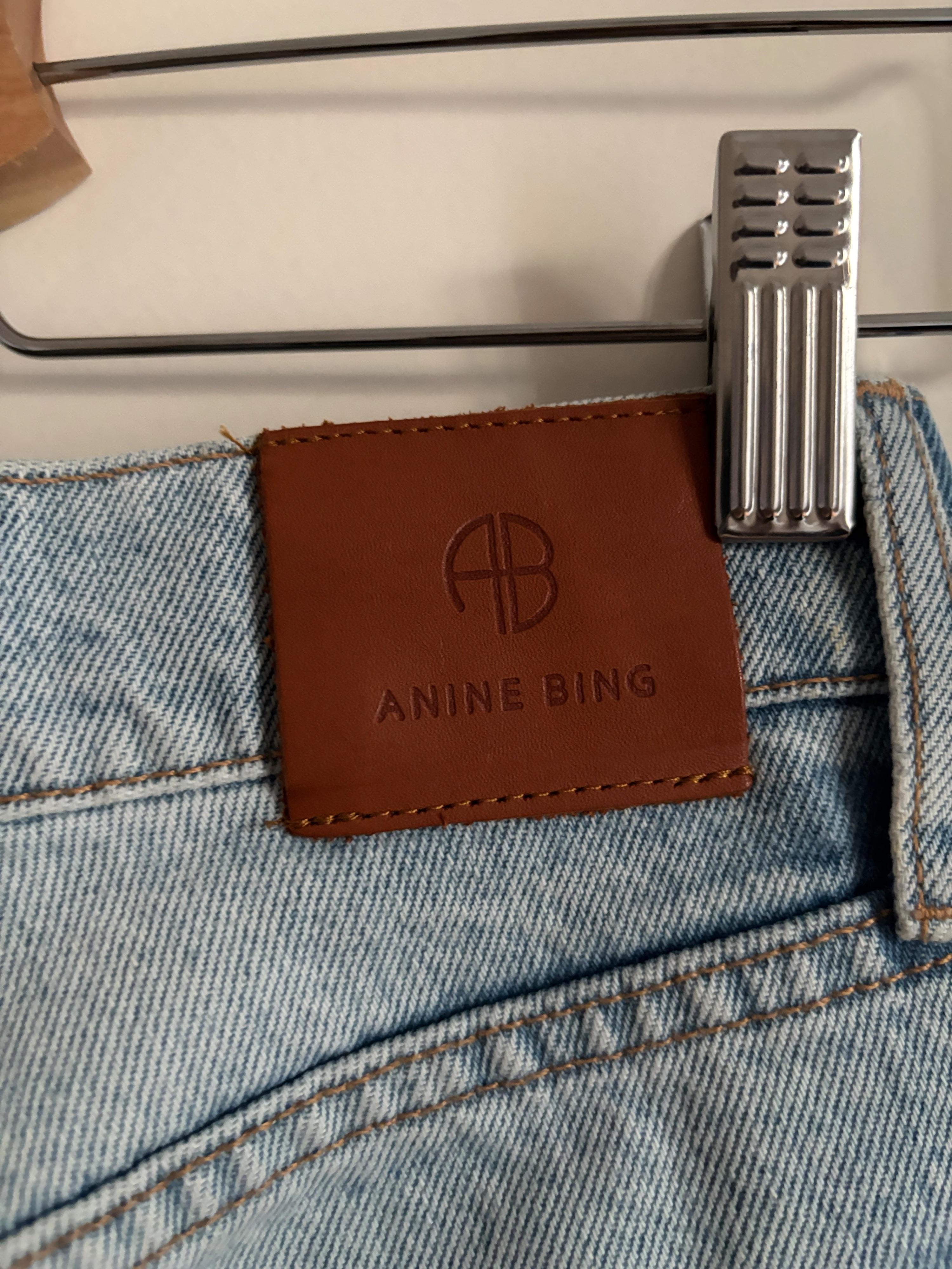Anine Bing Light Blue Distressed Jeans