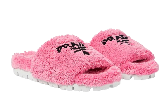 Prada Pink Towelling Slides