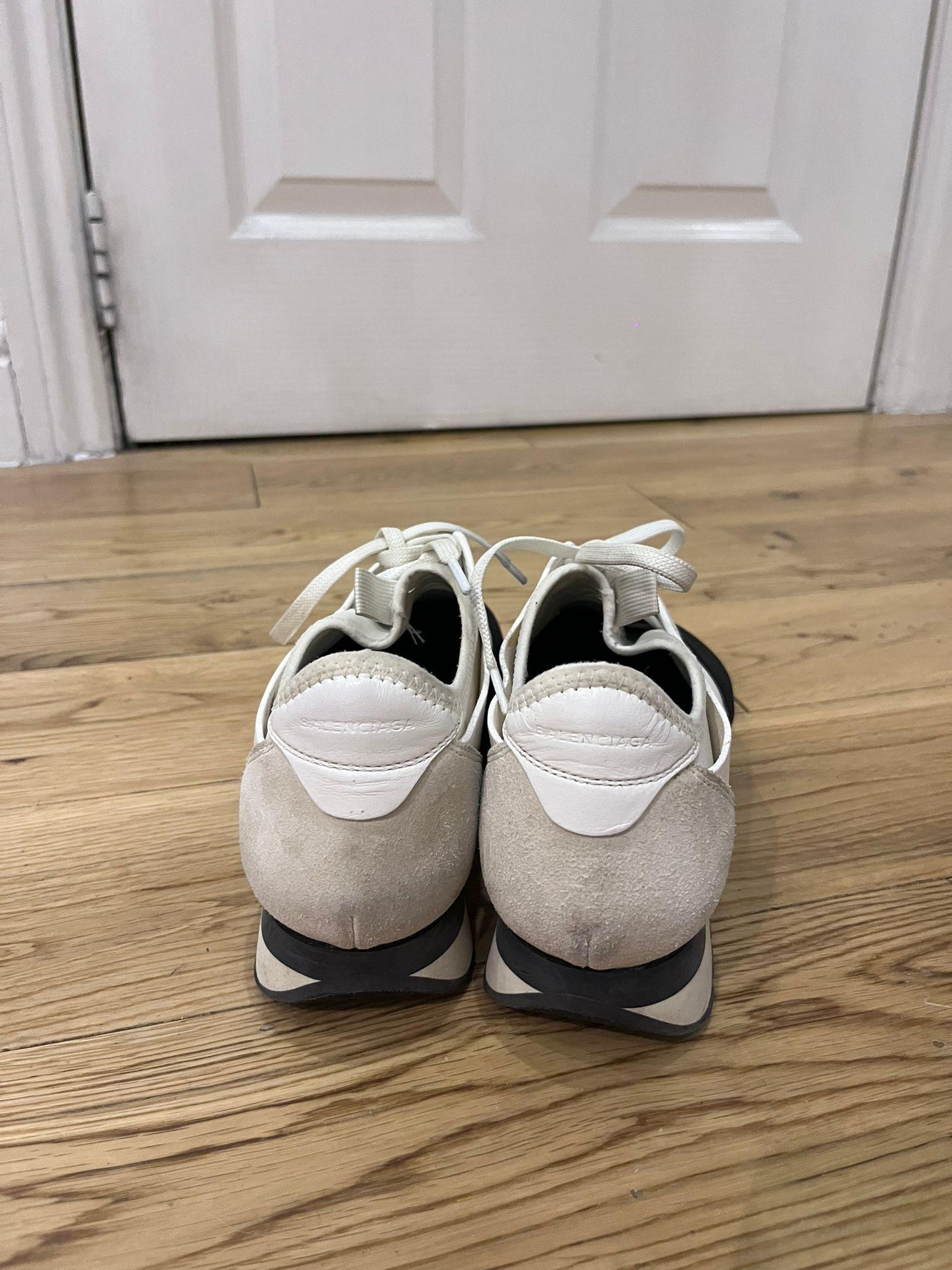 Bacl & White Race Runner Sneakers