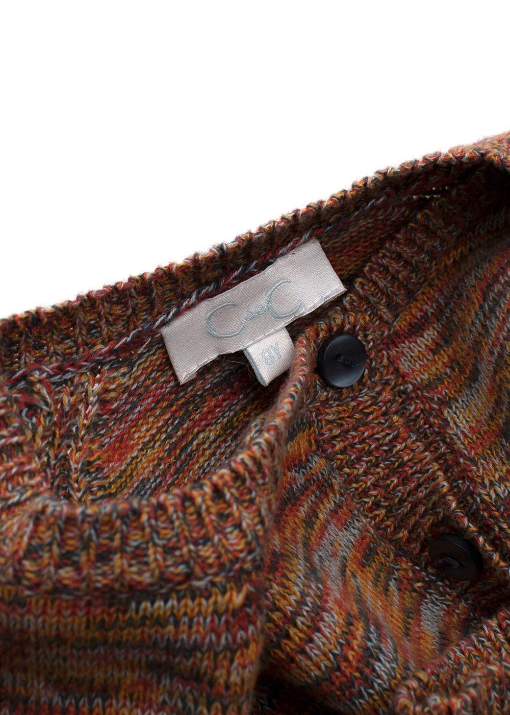 C de C Kids 8A Orange Knit Cardigan