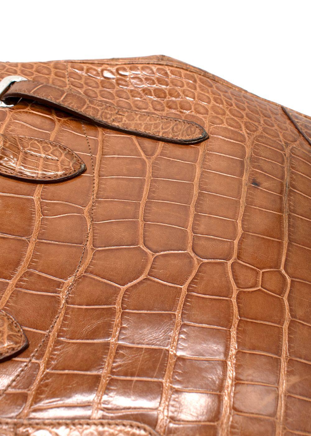Ralph Lauren Ricky 33 Caiman Crocodile Bag