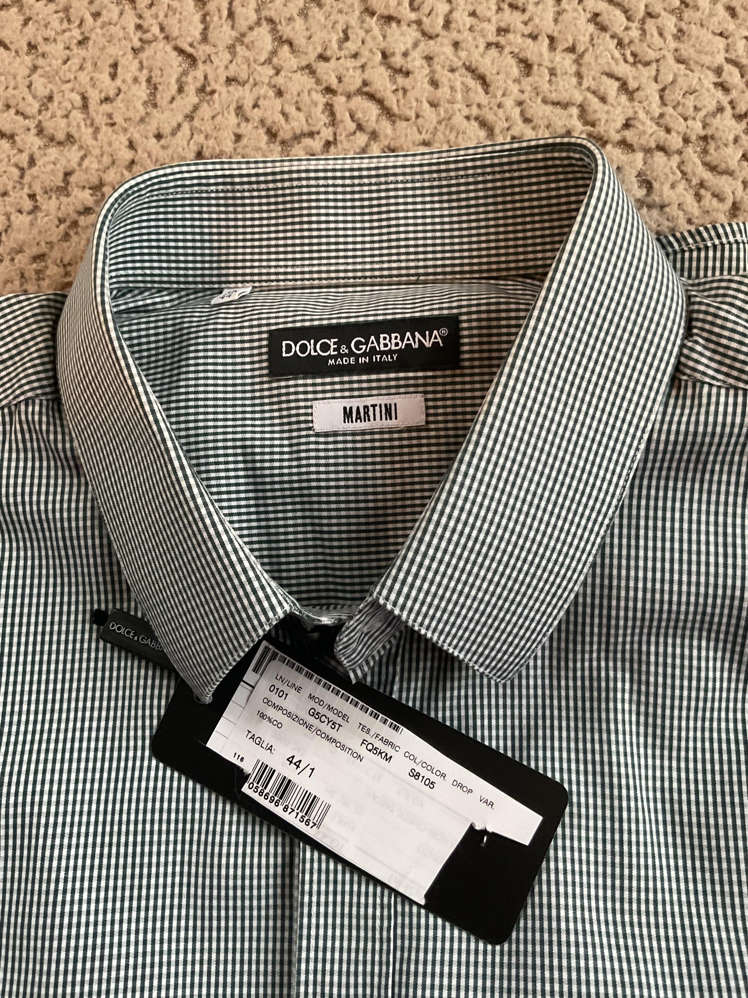 Dolce & Gabbana Green Check Shirt