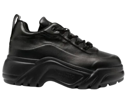 Valentino Black Leather Platform Trainers