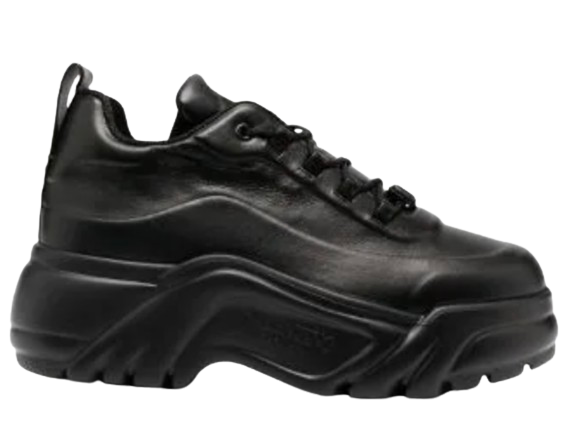 Valentino Black Leather Platform Trainers