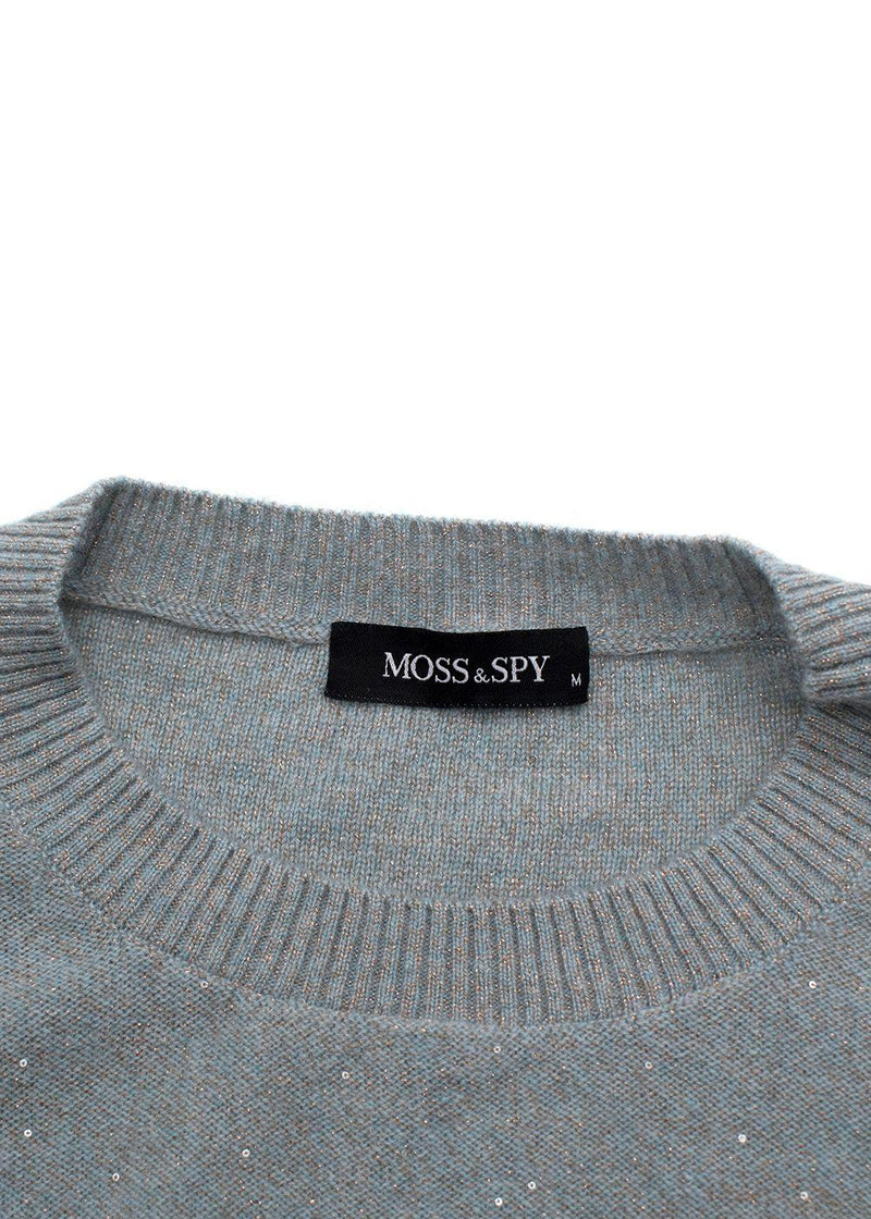 Moss & Spy Blue Sparkle Cashmere Jumper