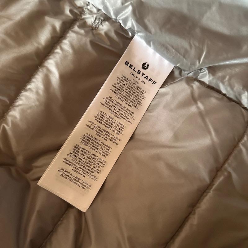 Belstaff White Duck Down/Feather Hooded Coat