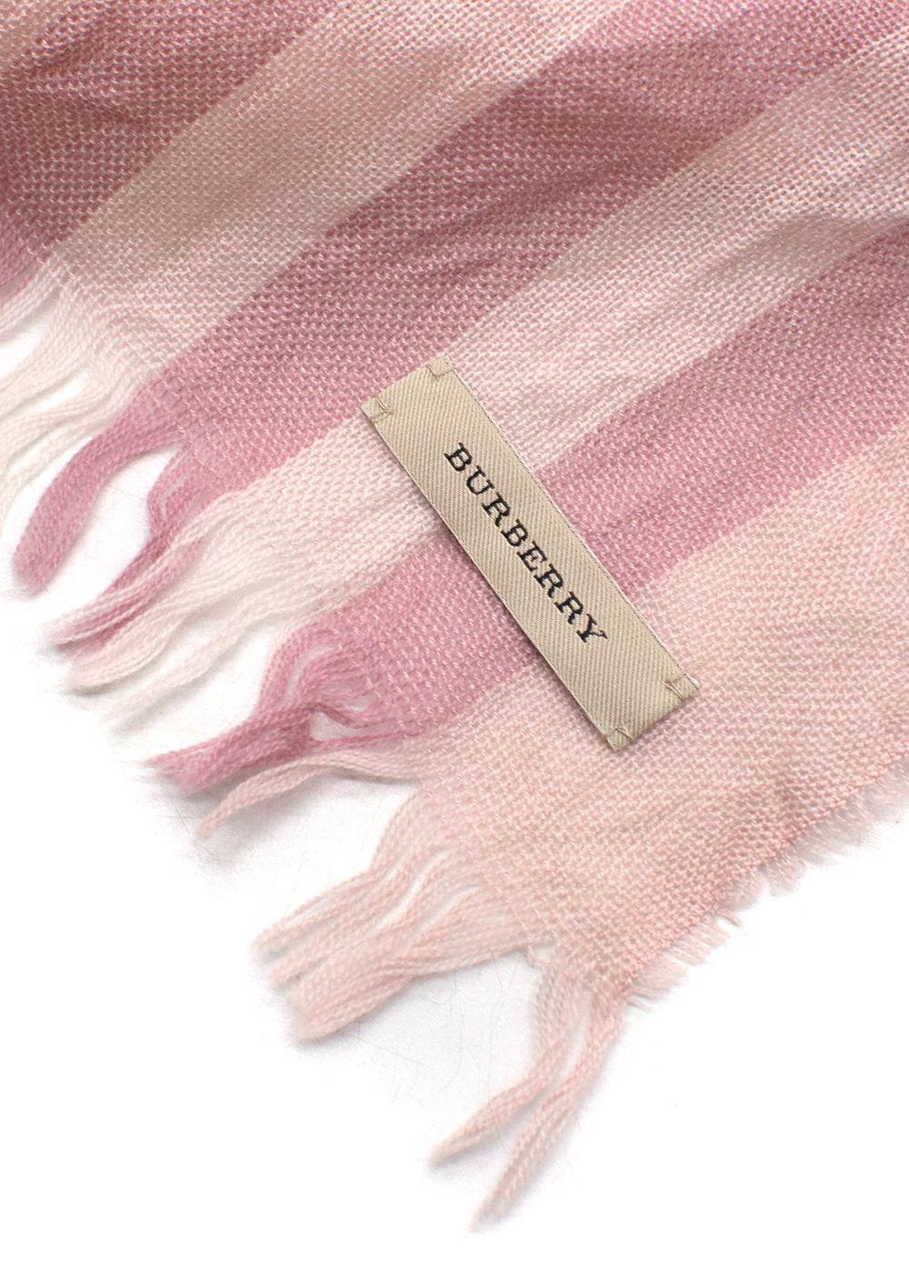 Burberry Pink Check Scarf