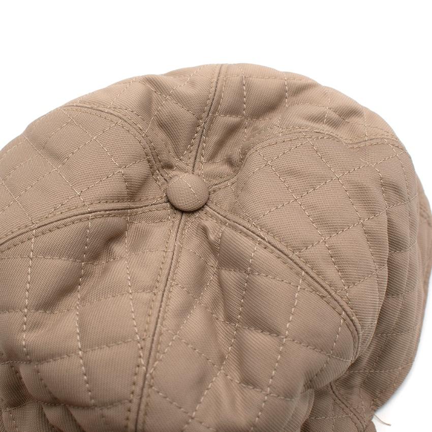 Bates Beige Cotton Blend Quilted Cap