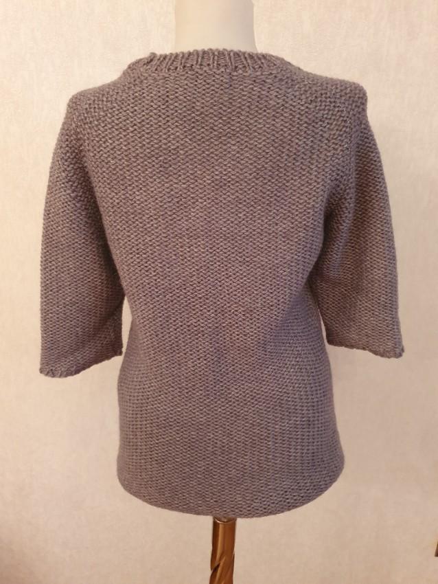 Acne Grey Mesh Panel Knit Jumper