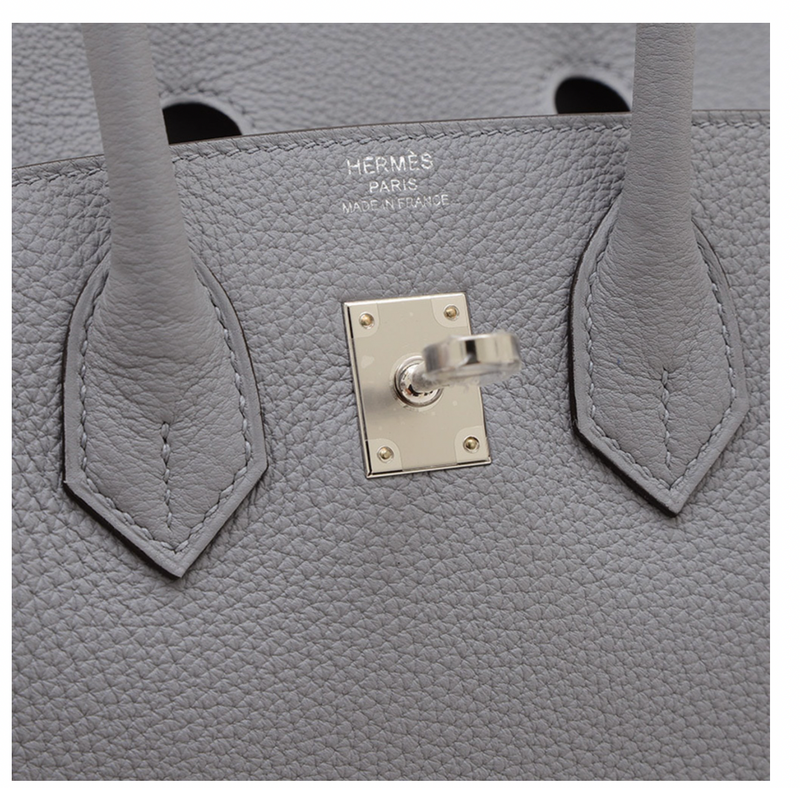 Hermès Grey/Gold Hardware Birkin 25