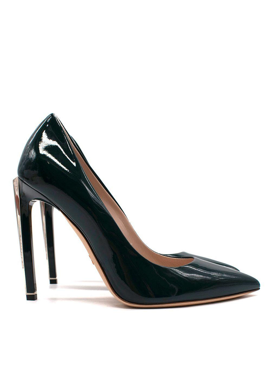 Ralph & Russo Green Patent Leather Empire Heel Pump