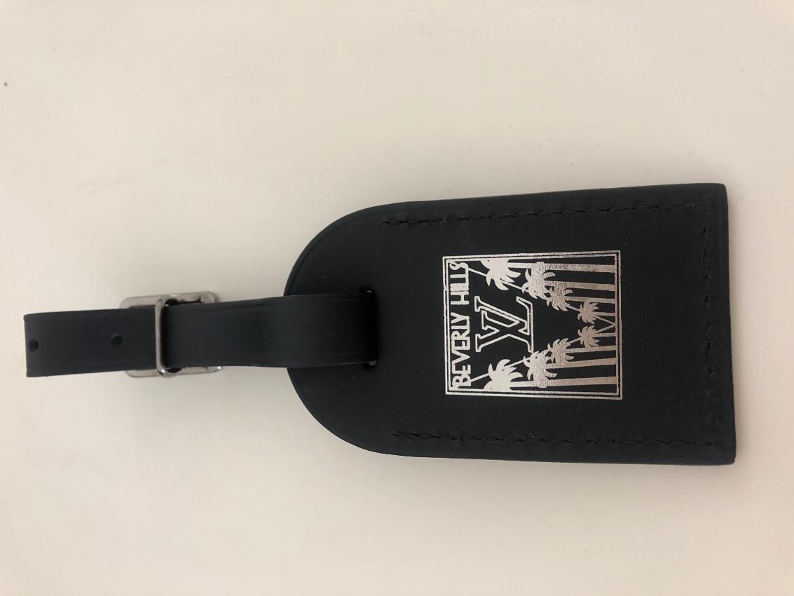 Louis Vuitton Black Beverly Hills/Dagger Heart Stamped Luggage Tag