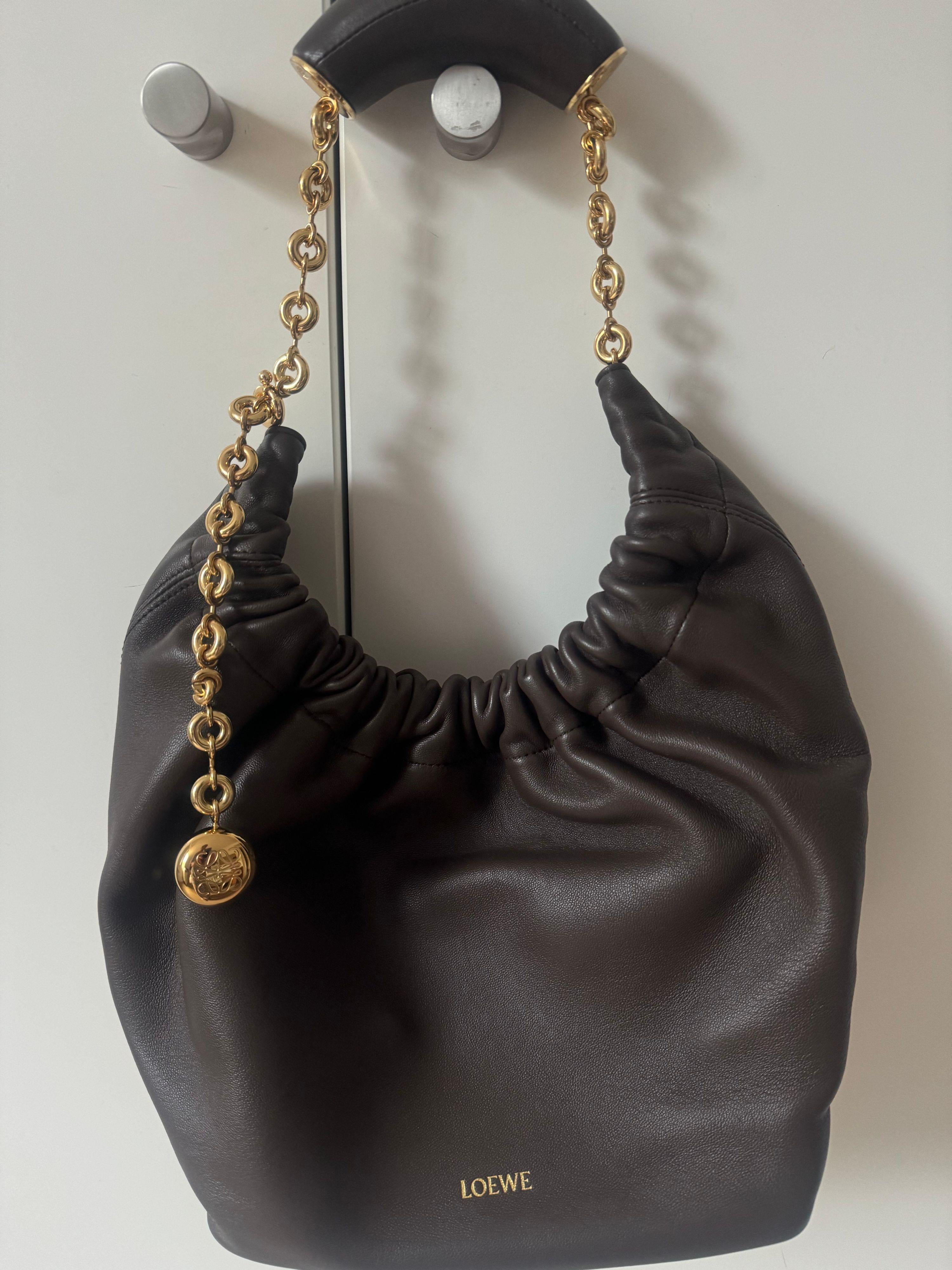 Loewe Brown Leather Small Squeeze Shoulder Bag