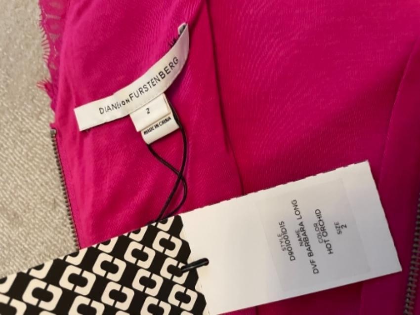 DVF Hot Orchid Barbara Lace Dress