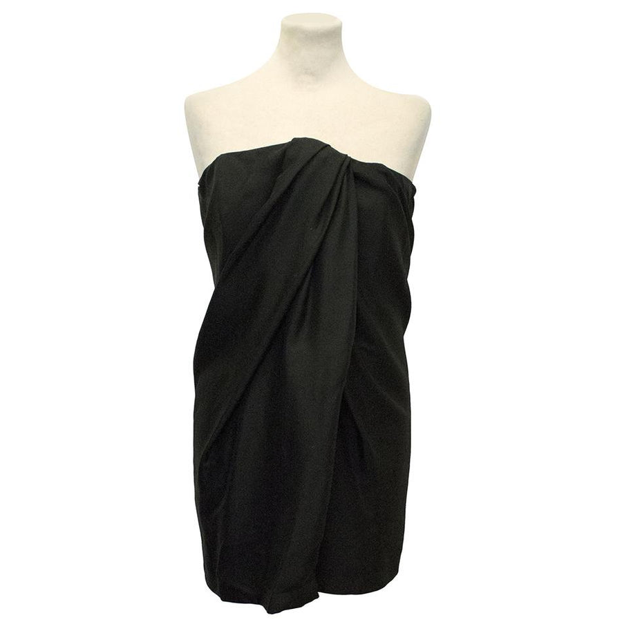 Jay Ahr Black Silk Sleeveless Dress
