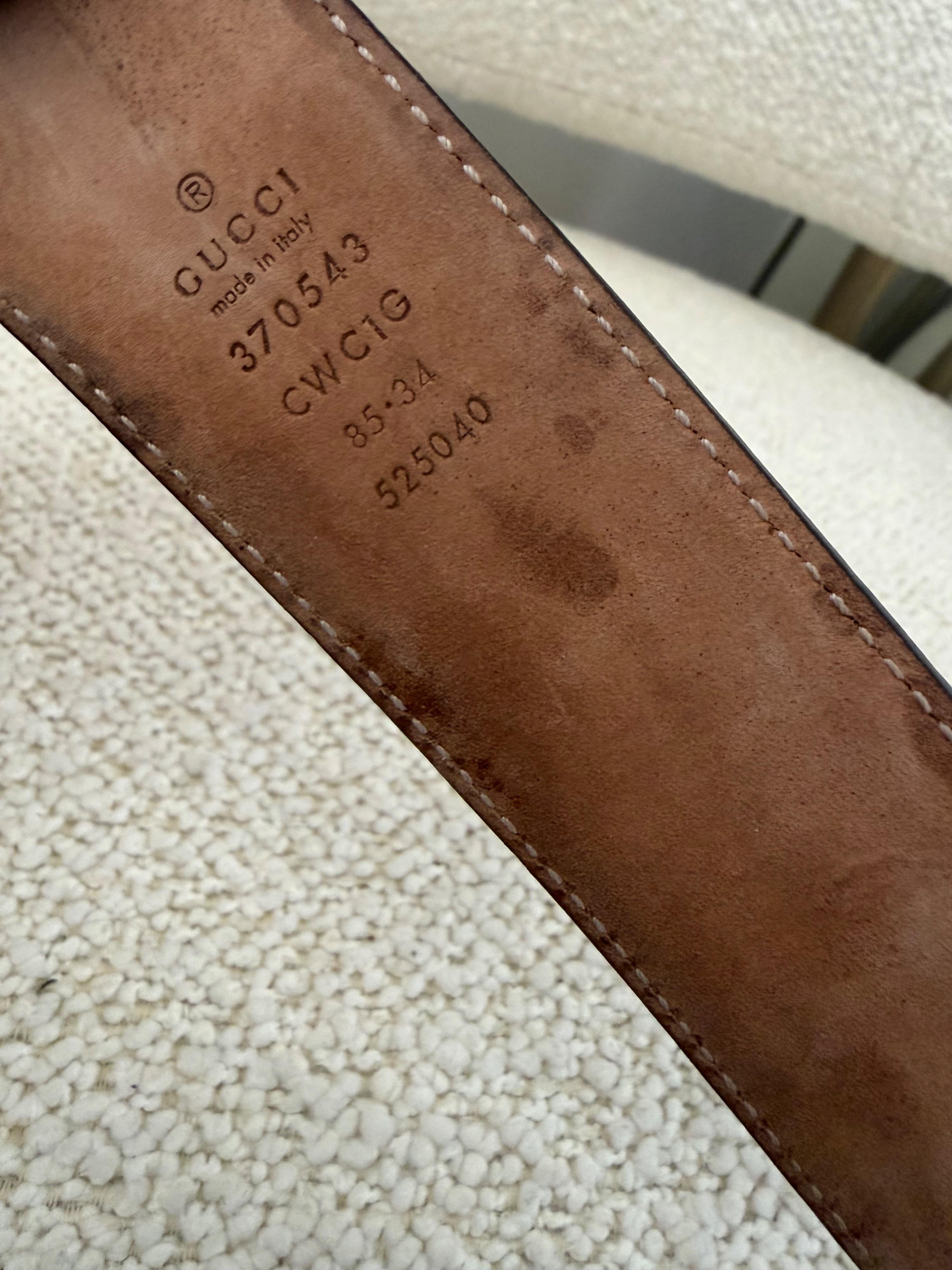 Gucci Black Leather Belt