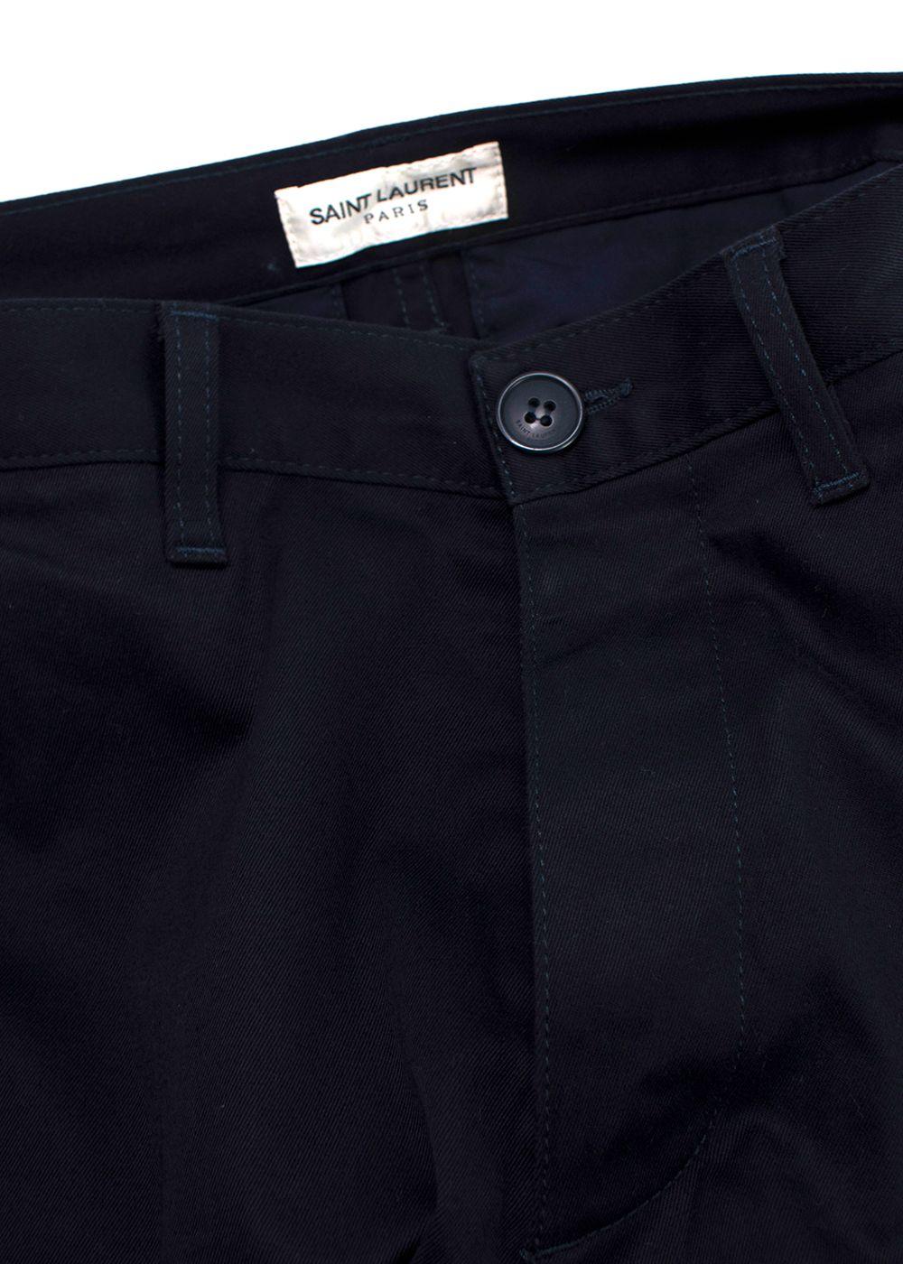 Saint Laurent Navy Tailored Trousers