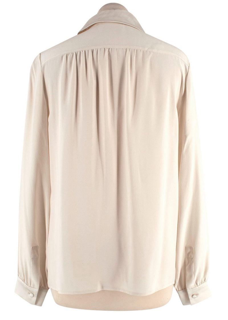 Chloe Cream Silk Long Sleeve Blouse