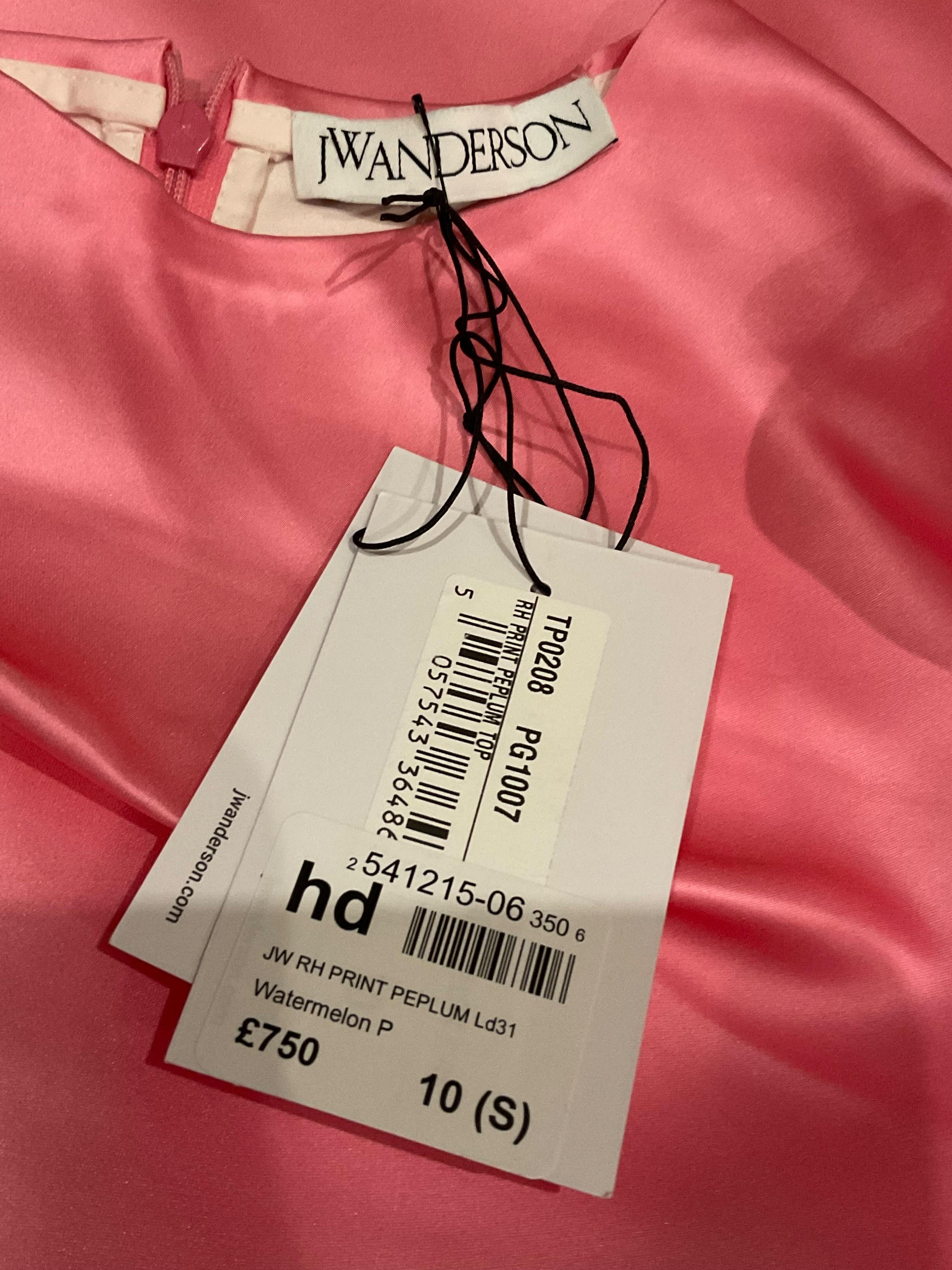 JW Anderson Pink Run Hany Printed Dress
